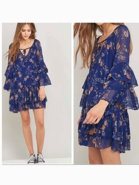 FREE PEOPLE Floral Mini Dress